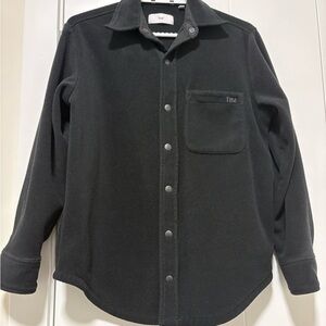 TNA Black Button Down Fleece Shacket